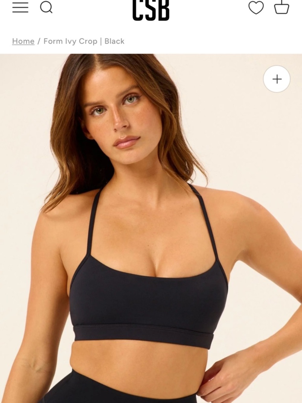Black Form Ivy Crop Bralette